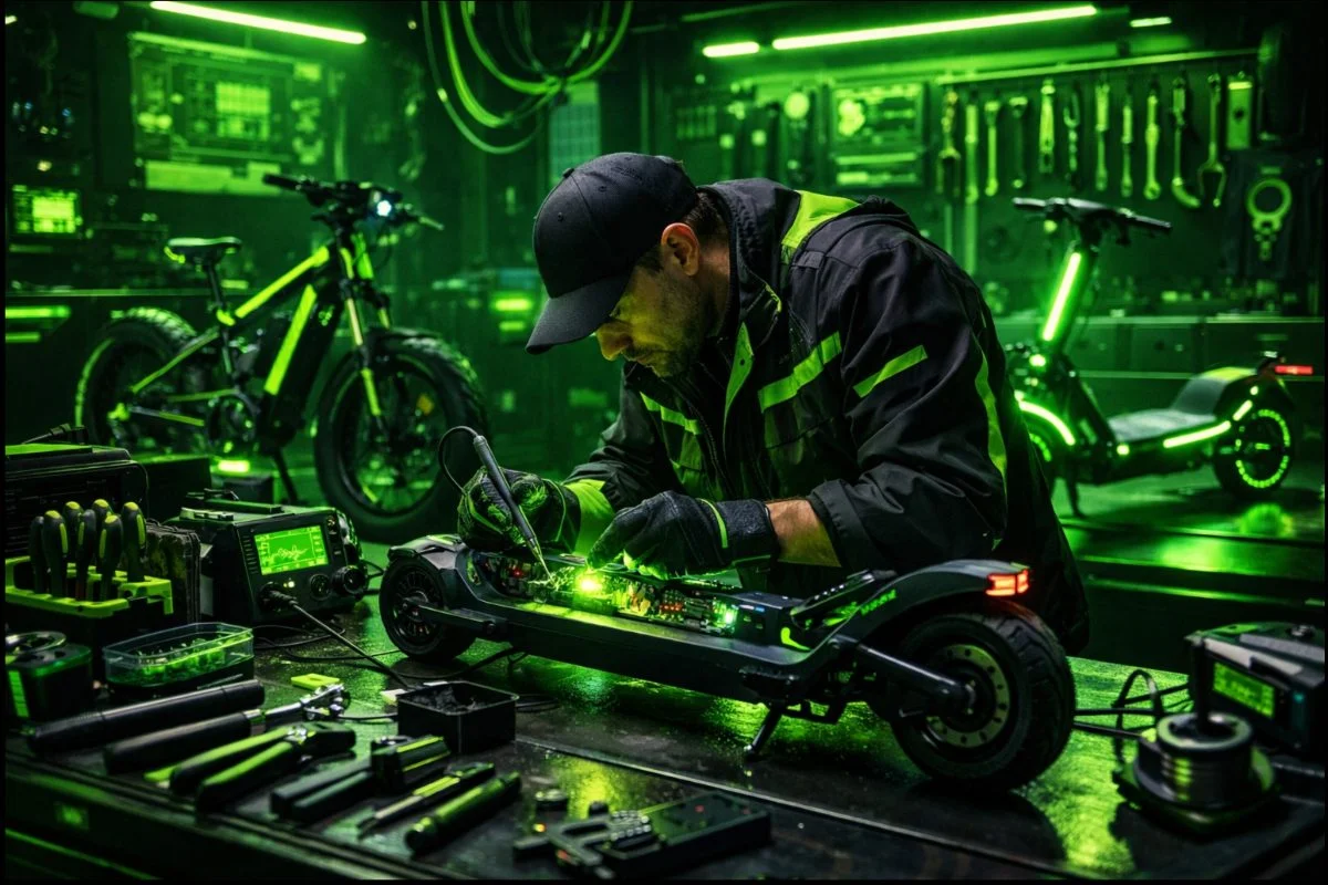 Warsztat GRENZ — technik przy pracy